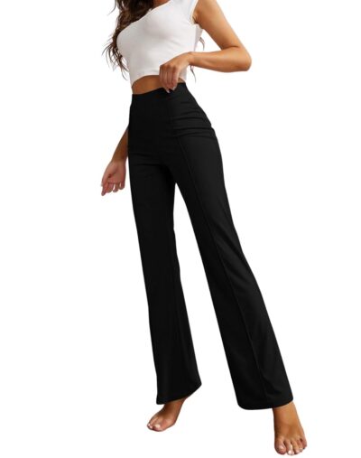 SWADESI STUFF Women's High-Waisted Pant Bell Bottom Trendy Retro-Chic Classic Fit Trousers - Perfect For Every Occasion