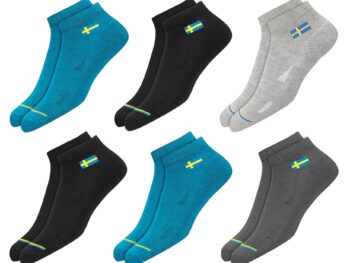 SWAGR 12 Pairs Solid Cotton Ankle Length Socks for Men Women, Pack of 12., Assorted