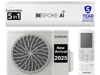 Samsung 1.5 Ton 3 Star AI Inverter Smart Split AC (WiFi, Energy Saving, Voice Control, Powerful Cooling, Copper, Digital Inverter, 4 Way swing, 5 Step Convertible, BESPOKE AI AR50F18D1LHNNA)