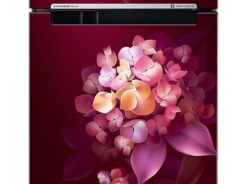 Samsung 236L 2 Star Inverter Frost-Free Convertible 3 In 1 Double Door Refrigerator Appliance (RT28C3732HT/HL,Hydrangea Plum)