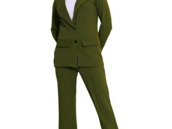 Selvia Co-ord Set for Women|Collared Neck Co-ord Set for Women| Blazer and Trouser|Solid Co-ord Set|Coat and Pant|2 Piece|Formal Co-ord Set for Women| Lycra Co-ord Set
