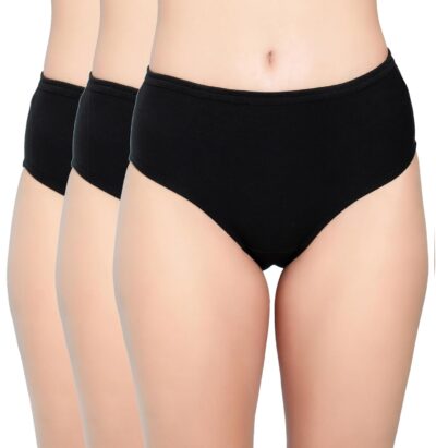 Shasmi Women's Super Combed Cotton Mid Low High Rise Coverage Hipster Full Briefs Breathable with Concealed Waistband Ladies Underwear Panties (Hipster 8901)