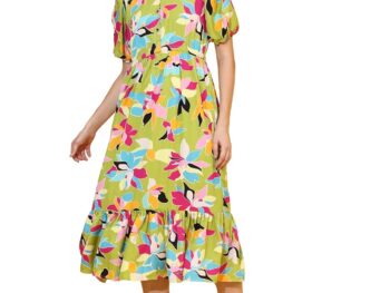 Sheetal Associates Women's Casual Mini Crepe Fit & Flare Dress | Comfortable Relaxed Fit Summer Party Dress