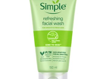 Simple Kind To Skin Refreshing Face Wash 150 ml | 100% soap-free gentle cleanser for sensitive, dry & oily skin, for women & men