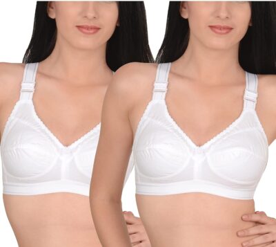 Softskin Women's Cotton T-Shirt Bra-Pack of 2 Wire Free Non Padded