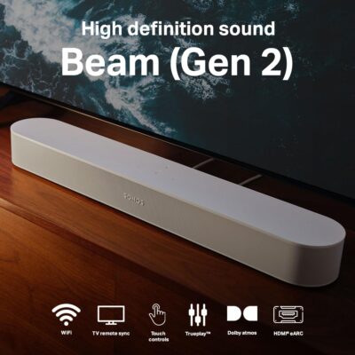 Sonos Beam 2 Wireless Soundbar (White)