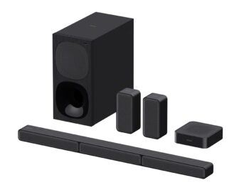 Sony HT-S40R Real 5.1ch Dolby Audio Soundbar for TV with Subwoofer & Wireless Rear Speakers, 5.1ch Home Theatre System (600W, Bluetooth & USB Connectivity, HDMI & Optical Connectivity, Sound Mode)