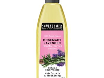 Soulflower Rosemary Lavender Hair Oil For Hair Growth, Hair Fall Control, Healthy Scalp, Long Hair, Rosemary, Lavender, Castor|100% Pure, Natural, Organic, Clinically Proven for Hair Growth, 120ml