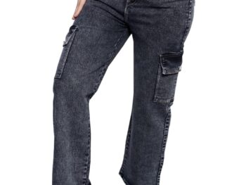 Stylish Denim Cargo 6 Pocket Jeans for Women/Girls