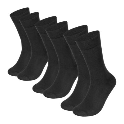 Supersox Formal/Office Crew Socks for Men Made With Premium Cotton. Reinforced Heel & Toe for Extended Durability. Anti Odour & Anti Bacterial - Pack of 3