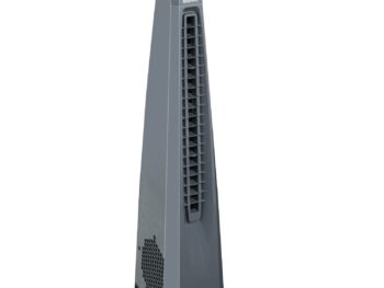 Symphony Surround High Speed Bladeless Technology Tower Fan for Home With Swivel Action, Dust Filter, and Low Power Consumption (Grey)