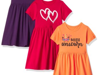 T2F Girls Casual Knee-Length Dress(Pack of 3)