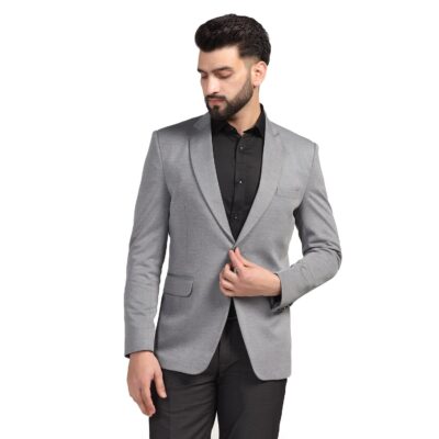 TAHVO Men Blazer Lycra Fabric Slim Fit Single Breasted Blazer