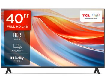 TCL 101 cm (40 inches) Metallic Bezel-Less Full HD Smart Android LED TV 40L4B (Black)