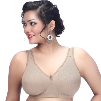 TRYLO Riza Comfortfit Non-Padded Non-Wired Molded Full Coverage Bra Available Colour in Black/Coral/Megenta/Nude/Rasberry/Ruby/Skin/Teel/White Size in 32 to 42 Cups in B/C/D/E/F
