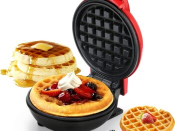 Tasmax Mini Waffle Maker Machine 3 In 1 Waffle Iron Home Appliances Kitchen Easy To Clean, 4 Inch, Perfect For Breakfast,Dessert, Sandwich, Pan Cakes, Other Snacks|Assorted - 350 Watts