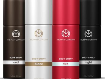 The Man Company Long Lasting Deodorant for Men - 150ml (Pack of 4) | Blanc, Fire, Night & Oud | Body Spray Perfume Gift Set for Men | Premium Deo for men Long-Lasting smell | For Party, Outing, Office & Date