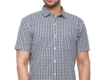 Twist99 Men's Cotton Regular Fit Shirts for Men Casual Half Sleeves Shirt for Teens|Checked Stylish Shirts for Mens Fashion Dress Ideal for Formal Work, Business
