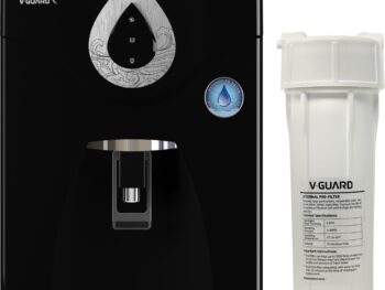 V-Guard Zenora RO UF Water Purifier | TDS up to 2000 ppm | 7 Stage Purification with World-class RO Membrane and Advanced UF Membrane | 7 Litre, Black