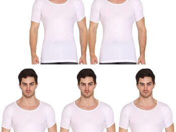 VIP Men's Half Sleeve Cotton Vests for Everyday Wear – Pack of 5