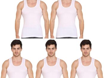 VIP Supreme Men's Sleeveless Cotton Vest (Pack of 5)