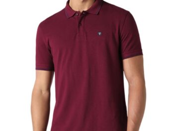 Van Heusen Men's Solid Polo Regular Fit T-Shirt