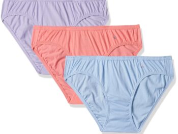 Van Heusen Women Anti Bacterial Bikini Panty - 100% Super Combed Cotton - Pack of 3 - No Marks Waistband, Moisture Wicking, Moderate Coverage