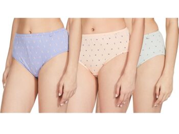 Van Heusen Women Anti Bacterial Hipster Panty - 100% Super Combed Cotton - Pack of 3 - No Marks Waistband, Moisture Wicking, Full Coverage