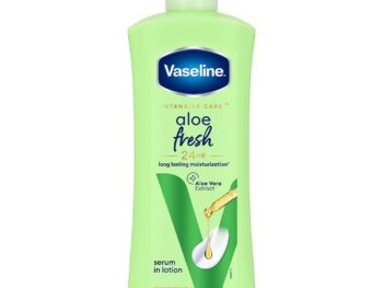 Vaseline Aloe Fresh Body Lotion,24 HR Long Lasting Moisturisation with Aloe Vera extract and Menthol, 600ml
