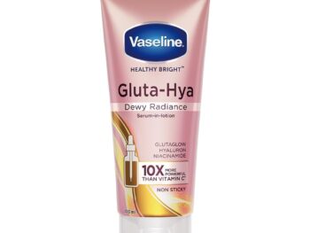 Vaseline Gluta-Hya Dewy Radiance Lotion for Face & Body | Gives Brighter Skin | Glutathione & Niacinamide Infused Moisturizer, 200ml