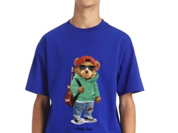 Veirdo® 100% Pure Cotton Oversized Loose Fit Drop Shoulder with Cool & Cozy Front Chest Graphic/Typographic Printed Round Neck Half Sleeve T-Shirt for Boys & Teens (Age Range: 11 to 15 Years)