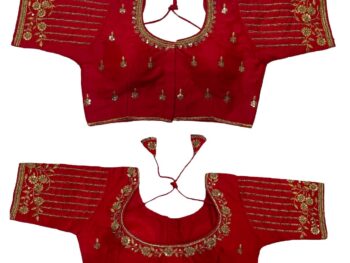 Vihu Fashion Women's Readymade Bridal Embroidery Blouse Multi Coding maggam Work moti Work Indian Ethnic Designer Stitched Readymade Saree Half Sleeve Blouse for Women for Saree Lehenga Choli