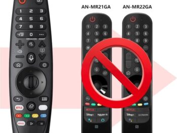 Voice Magic Remote AKB75855501 for LG Smart TV Magic Remote Replacement AN-MR20GA MR19BA MR18BA MR650A, with Pointer Function/Hotkeys Such as Netflix/P-Video/Movies.