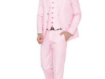 WINTAGE Men's Polyester Cotton and Evening 3 Pc Suit