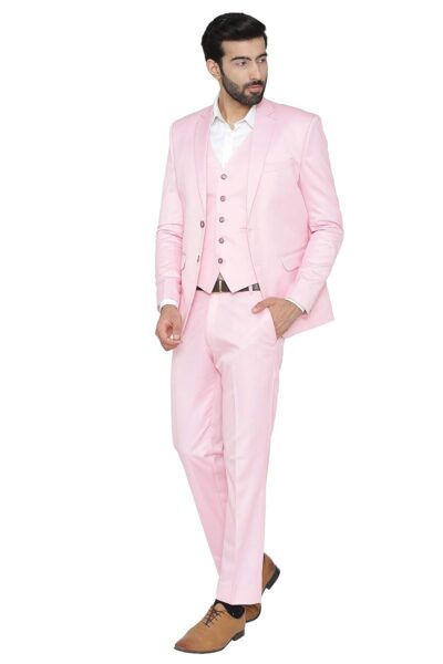 WINTAGE Men's Polyester Cotton and Evening 3 Pc Suit