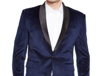 WINTAGE Men's Premium Velvet Notch Lapel Tuxedo Coat Blazer Jacket