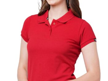 Wear Your Opinion Womens Polo Collar Neck T-Shirt Top (Design: Solid)