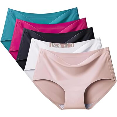 Women's Seamless Hipster Ice Silk Panty Multicolor Pack of 1,2,3 (S to 2XL)