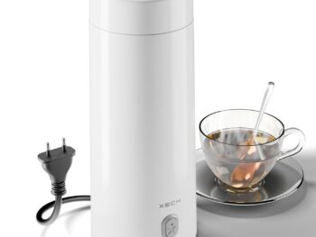 XECH Electric Kettle For Travel Hot Water Mini Kettle In-Built Cable Portable Bottle Design 300W Heating Element to Boil Water and Prepare Tea Coffee without Milk Small Kettles (Hydroboil Lite)