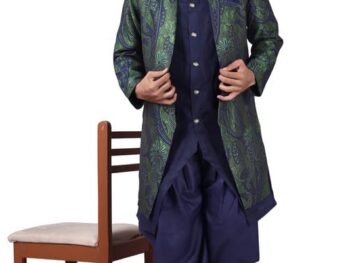XEPON Mens Ethnic Wear Wedding Sherwani & Dhoti Set