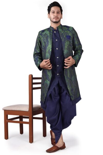XEPON Mens Ethnic Wear Wedding Sherwani & Dhoti Set