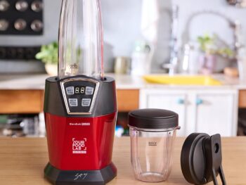 YFL HOME BlendLab Pro 2.0 Mixer Grinder for Kitchen, 1200W Blender with 2 Unbreakable Jars, 100% Copper Motor, Smoothie Maker with Preset Blend Modes, Laser Cut SS Blades | Blender for Smoothies (Red)