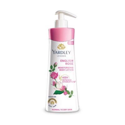 Yardley London English Rose Moisturizing Body Lotion With Germ Shield| Infused With Rose & Geranium Oil| Daily Use Hand & Body Lotion With Vitamin C & B3 For Women| 400ml