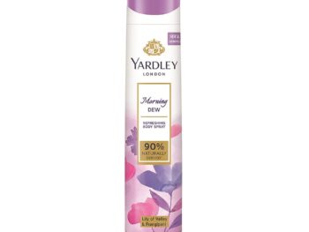 Yardley London Morning Dew Refreshing Body Spray| Lily of Valley & Frangipani Fragrance| Deodorant Body Spray For Daily Use| Deodorant For Women| 90% Naturally Derived| 150ml