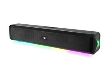 ZEBRONICS VITA BAR 150 Wireless Bluetooth Soundbar, 20W RMS, 2.0 Channel, Dual (52mm Driver & Passive Radiator), Upto 15 Hours Playback, Built in Battery, BTv5.3 | USB | mSD | AUX | FM | TWS, RGB LED