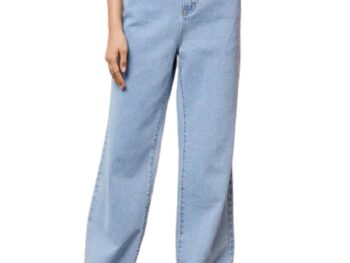 Zayla Denim Wide Leg Jeans for Women I Stylish & Trendy Flared Straight Baggy Pants I Stretchable Comfortable High Waist Clean Look Solid Loose Fit Pant I for Office Party Home Girls