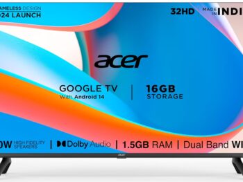 acer 80 cm (32 inches) I Pro Series HD Ready Smart LED Google TV AR32HDIGU2841AT (Black)