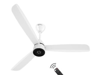atomberg Renesa Enzel 1200mm BLDC Ceiling Fan with Remote Control | BEE 5 star Rated Energy Efficient Ceiling Fan | High Air Delivery with LED Indicators| 2 Year Warranty (Gloss White)