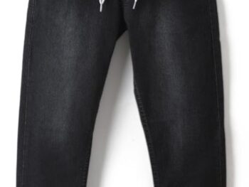 chopper club Boys Jeans Regular Fit Knitted Denims with Round Elastic and Drawstrings